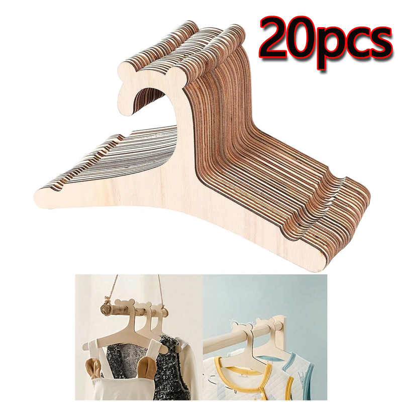 Baby Clothing Hanging Rack - 5/10/20/50pcs 아기 옷 랙 귀여운 곰
