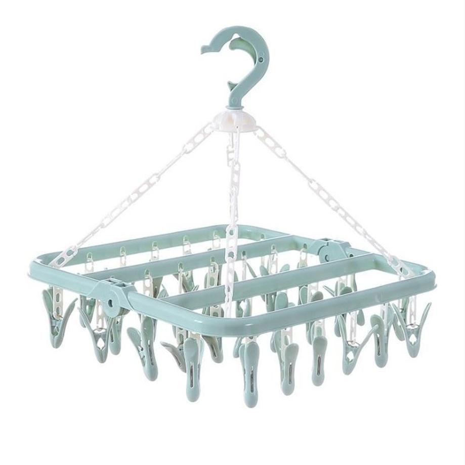 1 개의 PC 32 클립 접이는 옷 걸이 건조기 방풍  - Baby Clothing Hanging Rack 리뷰 및 가격
