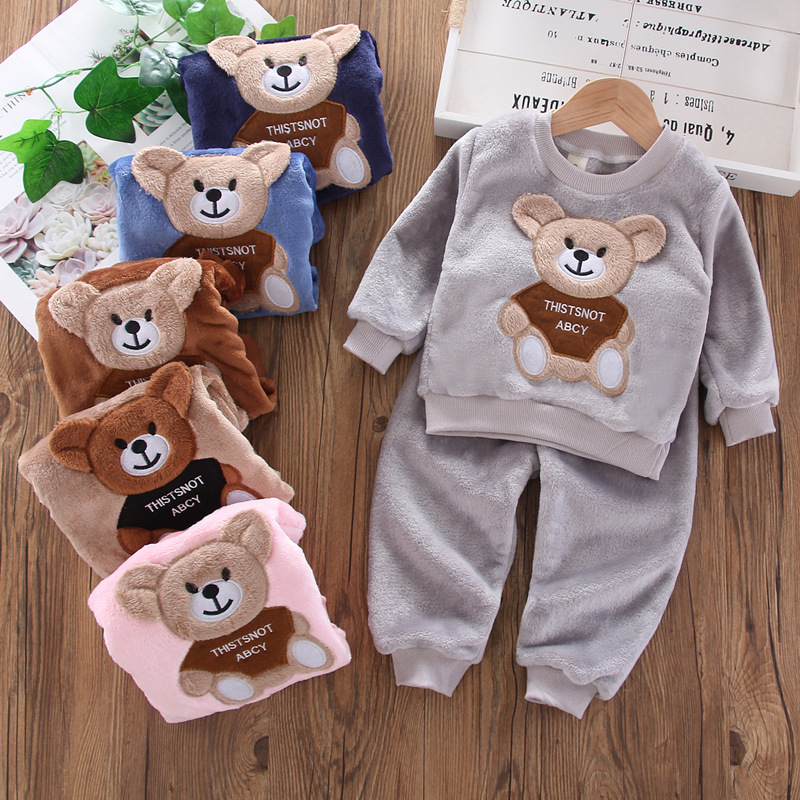 새로운 겨울 아기 소녀 소년 홈웨어 세트 가을 패션 플 - Baby Clothing Dividers 리뷰 및 가격